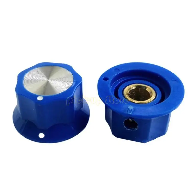 Potenciómetro de perilla de repuesto multicolor para pedas de efectos de guitarra, 25x14,5mm, fácil instalación, interruptor de pie para electricidad