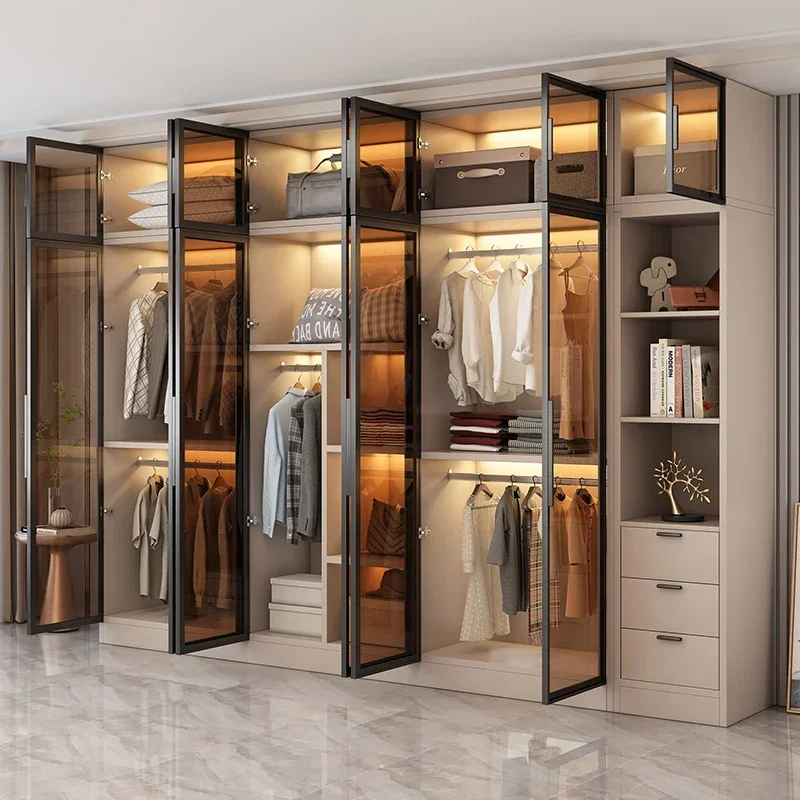 Fabric Nordic Closet Organizer Partitions Bedroom Storage Clothes Wardrobe Shelves Living Room Guarda Roupa Furniture For Room