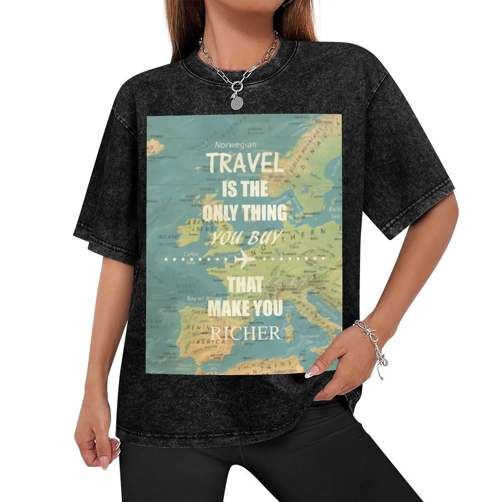 Travel is the only thing you buy that make you richer T-Shirt graphic t shirt vintage Personalized t-shirt plain t shirts men