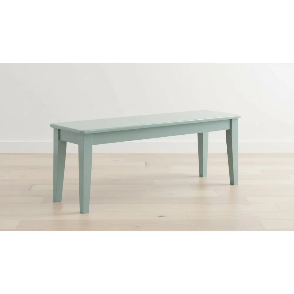 

Modern Farmhouse Backless Wood Bench - Curved Edge Seating for Dining Room, Kitchen & Entryway