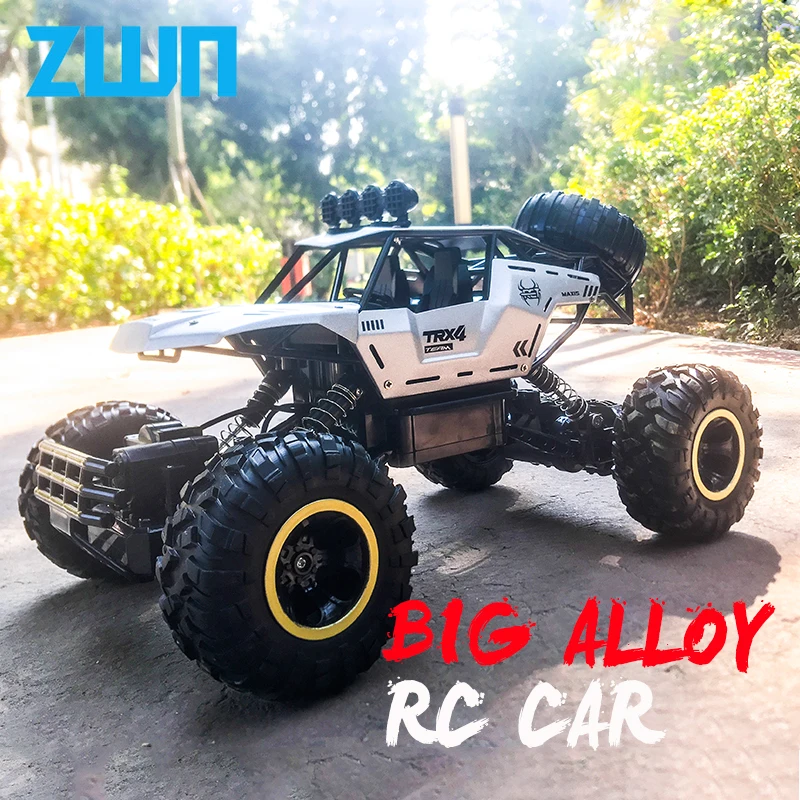 ZWN 1:12 4WD RC Car With Led Lights 2.4G Radio Remote Control Cars Buggy Off-Road Control Monster Trucks Zabawki Prezenty dla dzieci