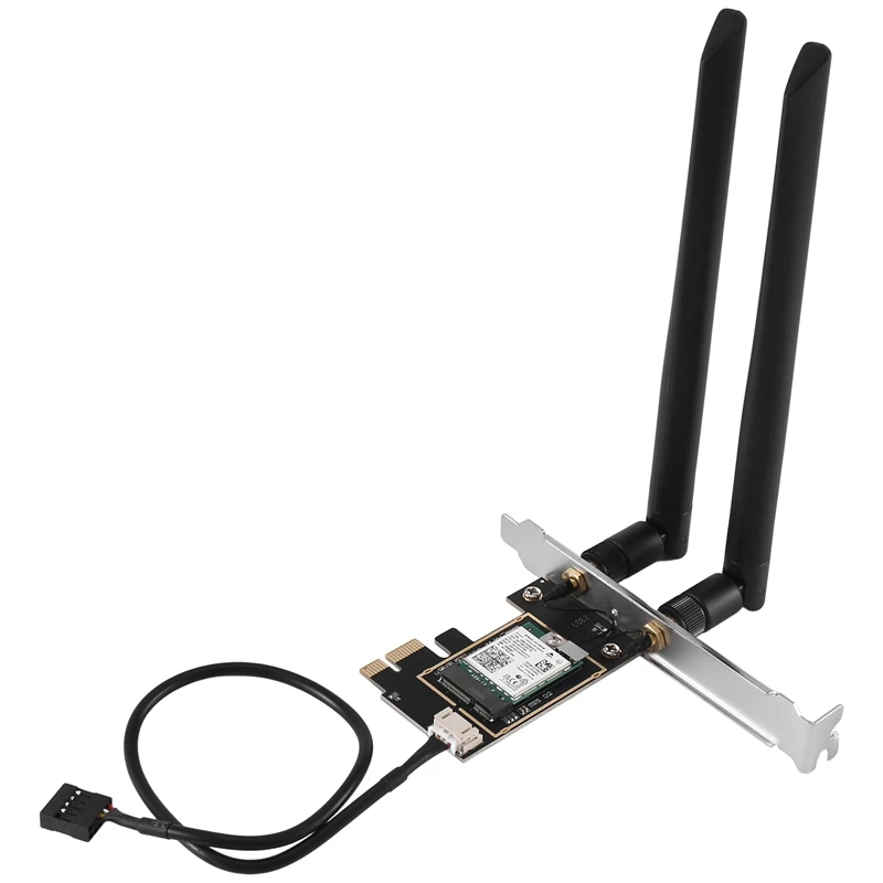 

HOT-AX210NGW Wifi Card Wifi 6E Dual Band 2.4G/5G Wireless Card Adapter AX210 BT5.2 2400Mbps PCIE Adapter With 2X8DB Antenna