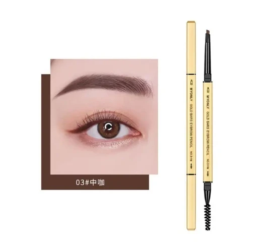 1Pc Dark Coffee Eyebrow Pencil With Brush Long Lasting Waterproof Black Gray Eyebrow Tattoo Pen Makeup Eye Brow Tint Sobrancelha