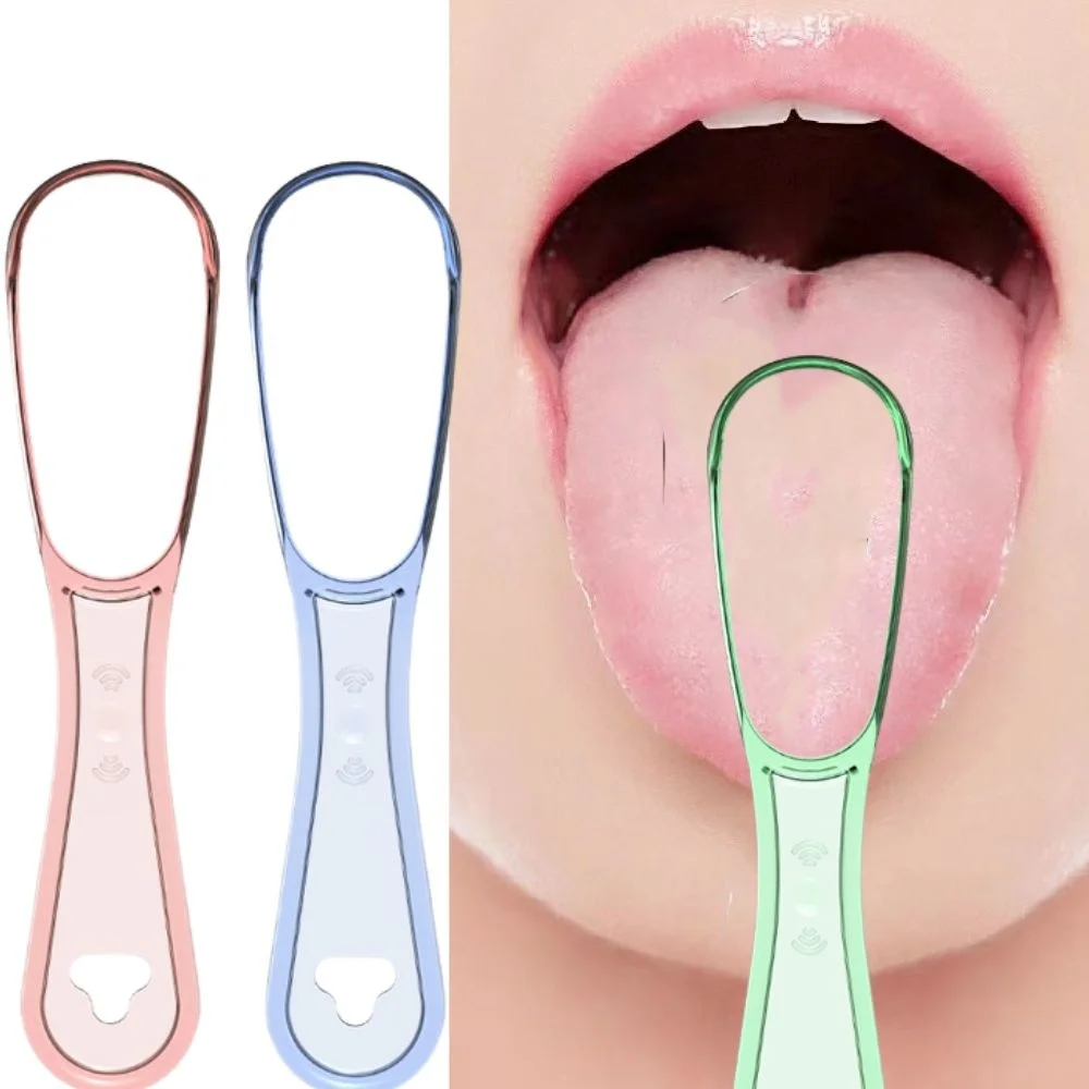 Tongue Scraper For Adult Food Grade Plastic Tongue Cleaner Reusable Remove Halitosis Tongue Scraping Brush Mouth Cleaning Tool