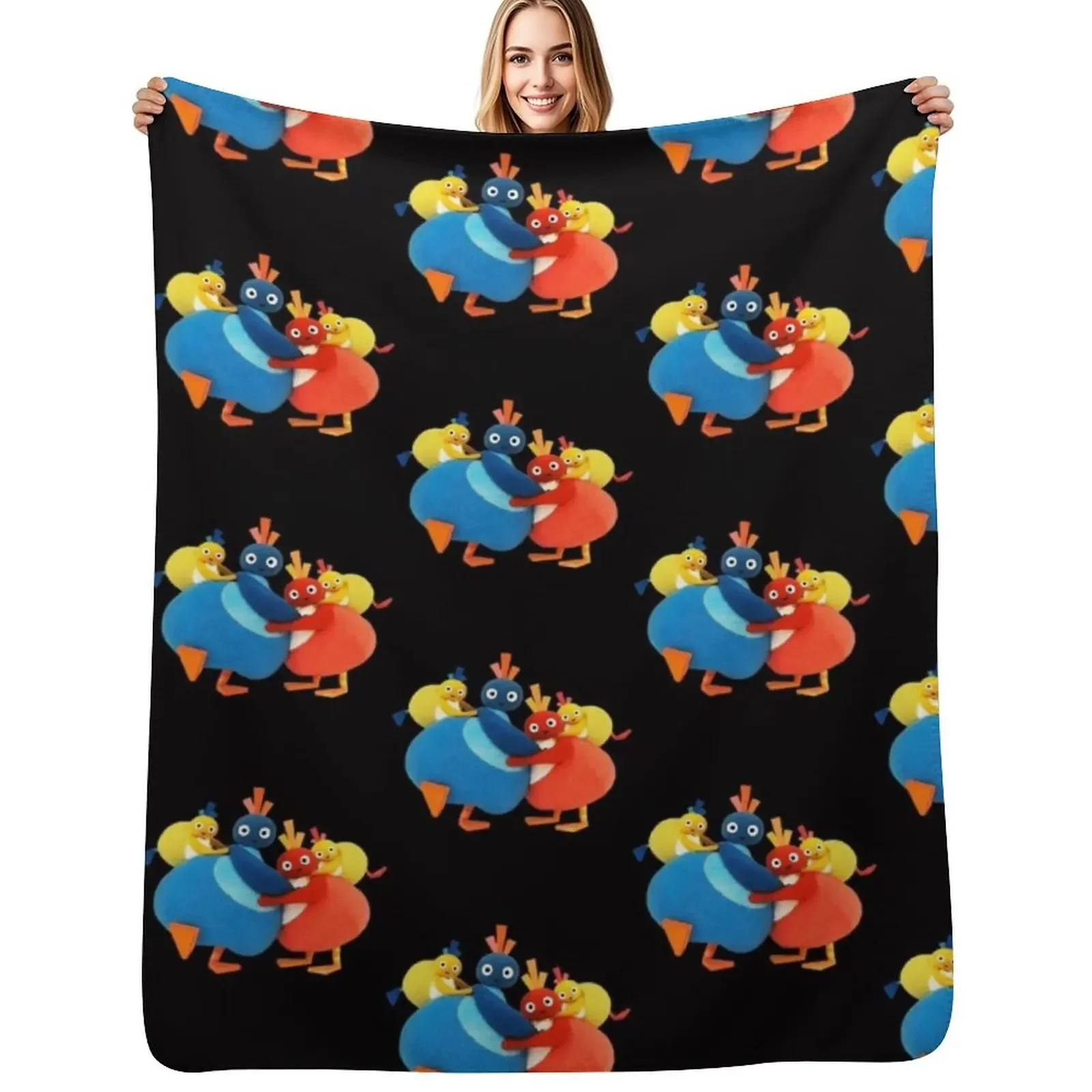 

Twirlywoos Cute Characters Throw Blanket Cute Plaid Furry For Sofa Thin Blanket