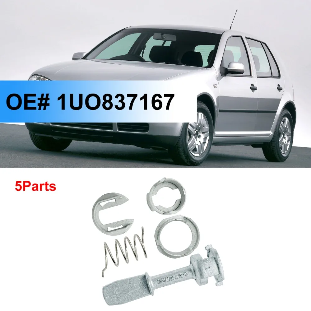 1UO837167 Door Lock Barrel Repair Kit Left Right Side Metal Lock Cylinder Barrel Repair Tool for VW/Skoda/Audi