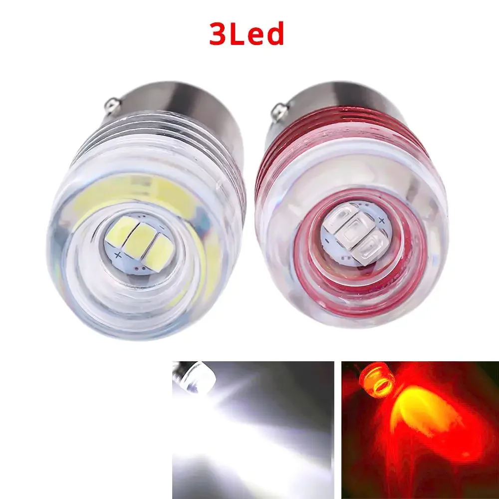 Red White Strobe Lamps DC 12V 1156 5630 3led Reverse Parking Pathway Lighting Bulb Auto Brake Turn Signal Tail Flashing Lights