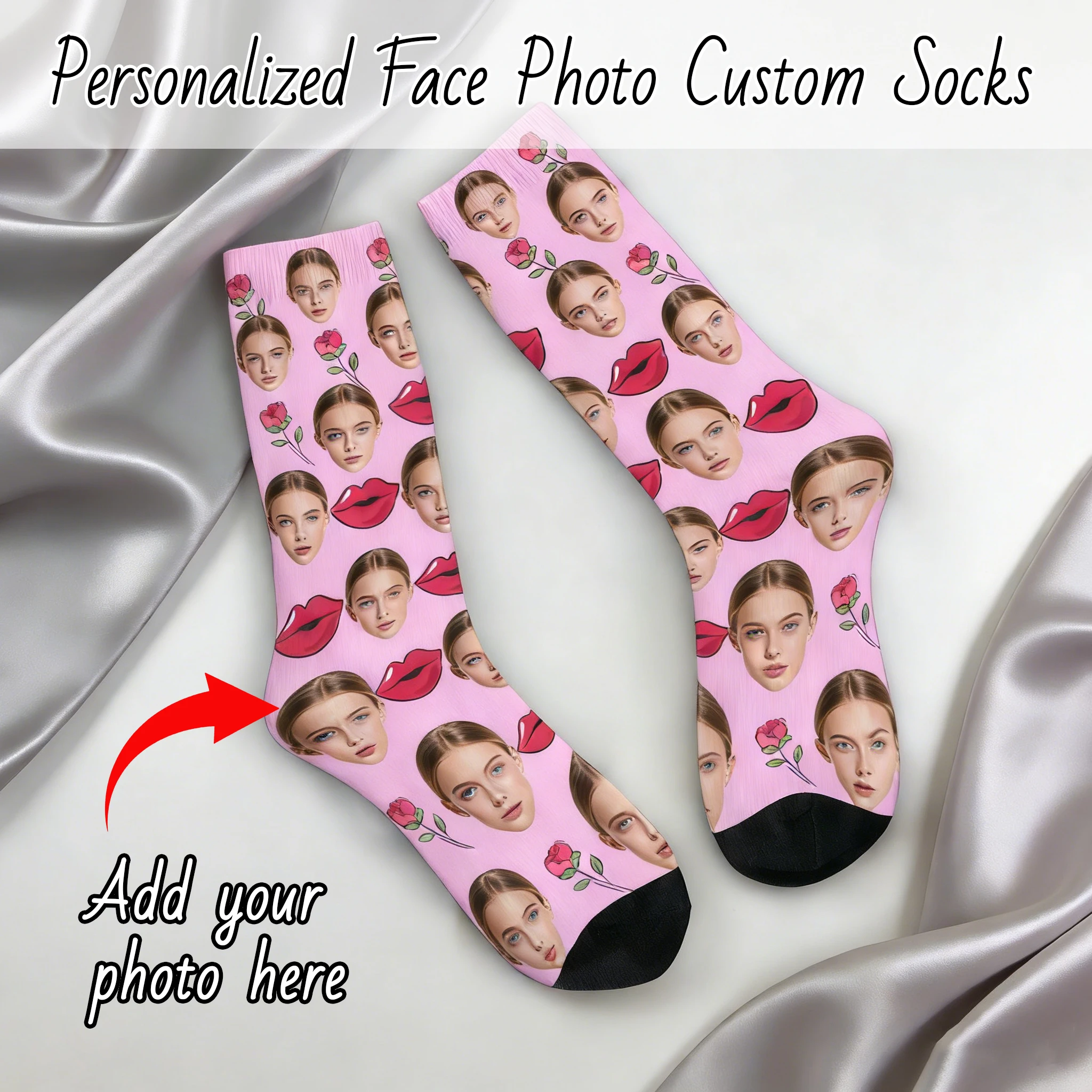 

Customized face-shaped socks DIY Unisex customized socks Personalized picture socks Photo socks Customized socks as gifts