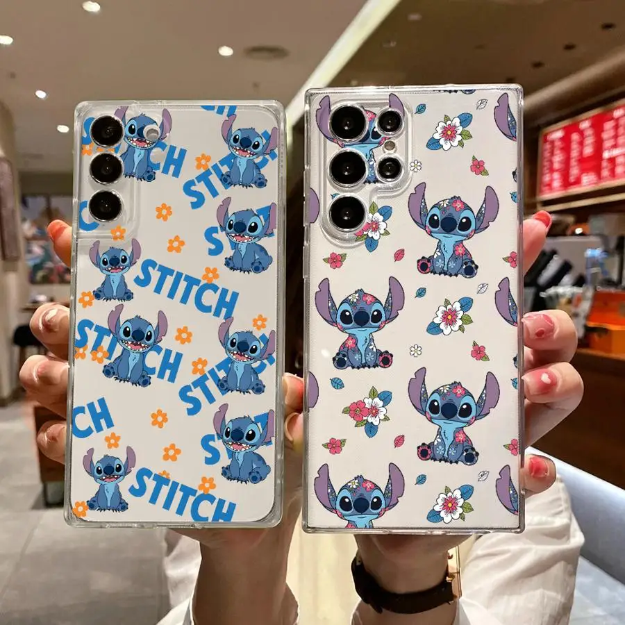 

Чехол для Samsung Galaxy S22 FE S24 S21 S23 Ultra S25 Edge S20 Plus Note 20 Ultra 10, мягкий чехол для телефона Disney Stitch