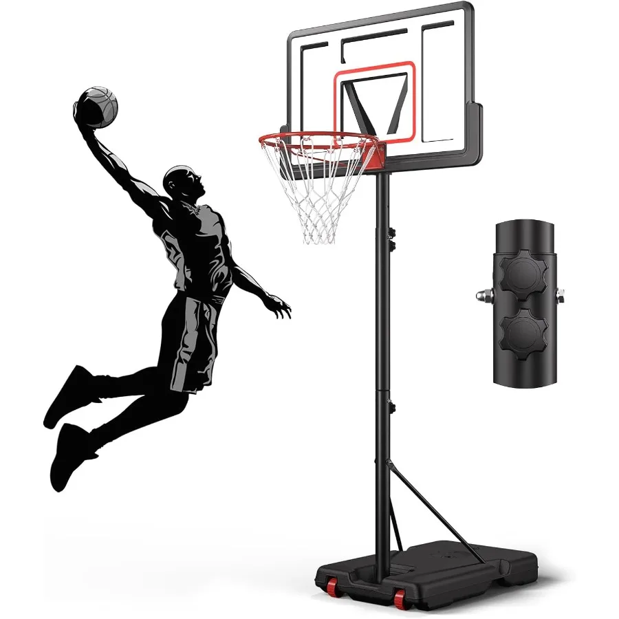 

Basketball Hoop Outdoor Portable Basketball Goals System 4.0-8.5ft Adjustable Basketball Goal for /Teenagers/Youth with 33in PC
