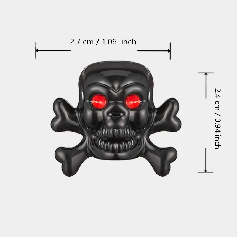 4Pcs/Set Skull Skeleton Style Tire Valve Caps for Tires, Universal Stem Valve Caps, Attractive Dustproof Caps Car Accessories