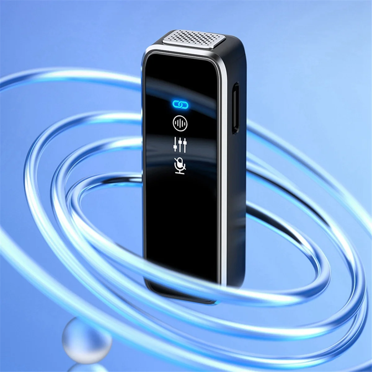 ABJG-Wireless Lavalier Microphone Mini Portable Lavalier Microphone Dual Channel Audio Video Recording