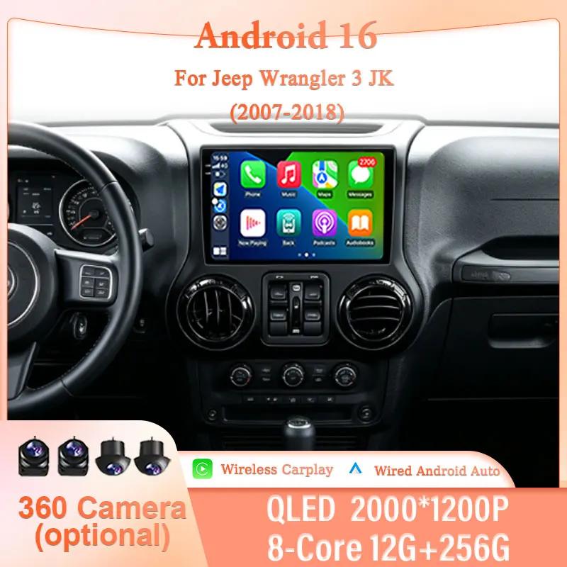 for Jeep Wrangler 3 JK 2007-2018 GPS Navigation 10