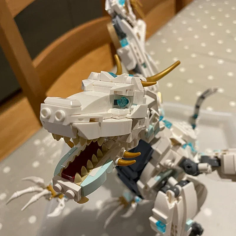 Moc Building Blocks Famous Film Model Large Ice Dragon Technical Bricks DIY Assembly Construction Toys For Childr Holiday Gifts