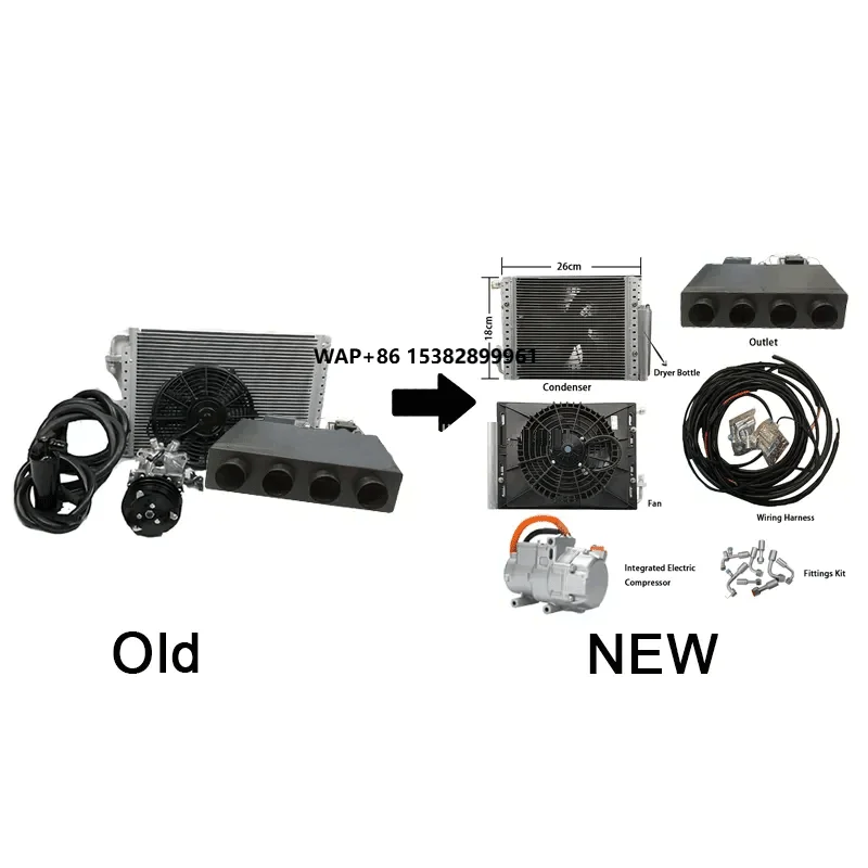 

Auto AC Air Conditioner System Air Complete Conditioning BEU-404 Under-Dash Evaporator Unit 24V for Vintage Modified Cars