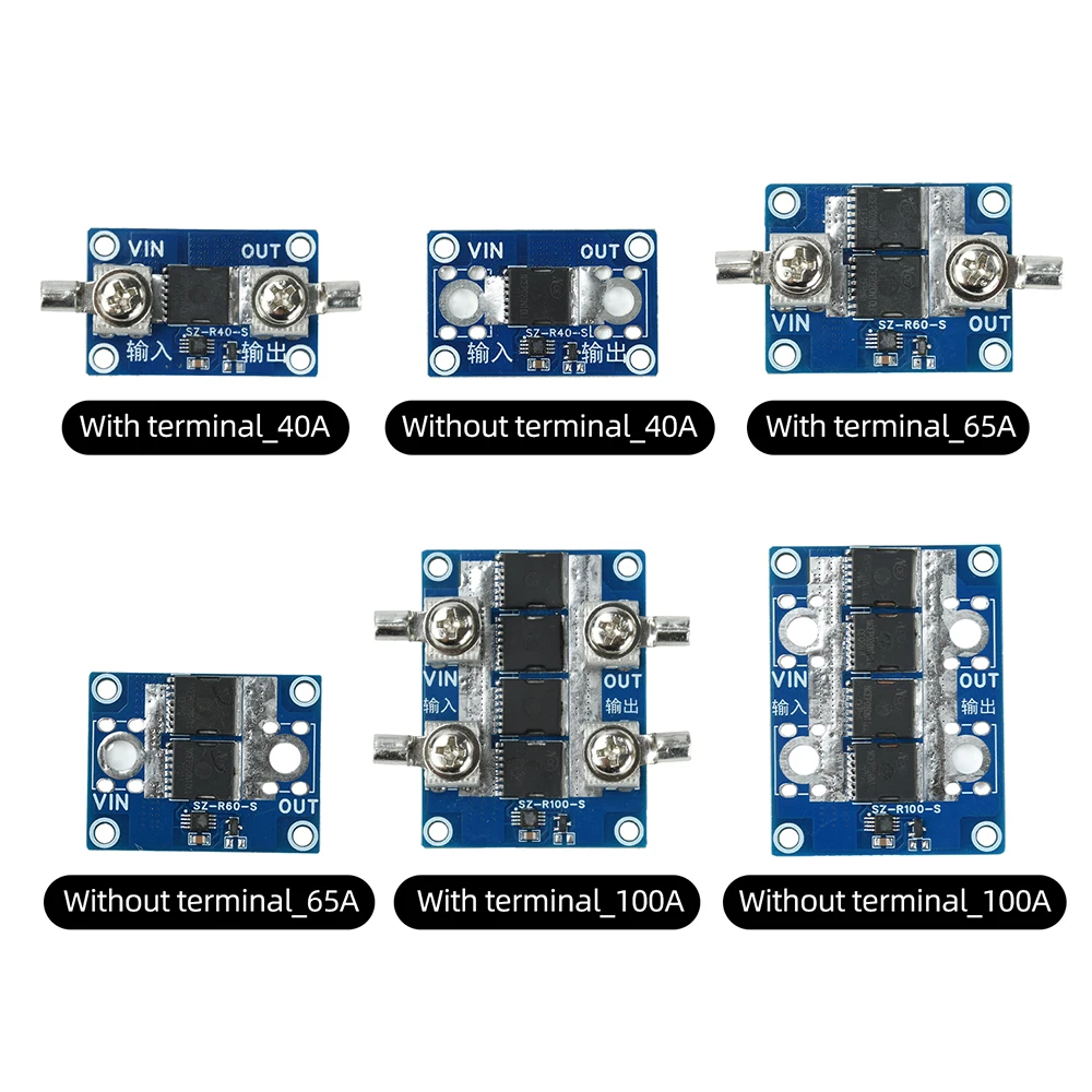 40A 65A 100A High-current Ideal Diode Module, Solar Charging Module with Reverse Connection Protection, No Voltage Limit