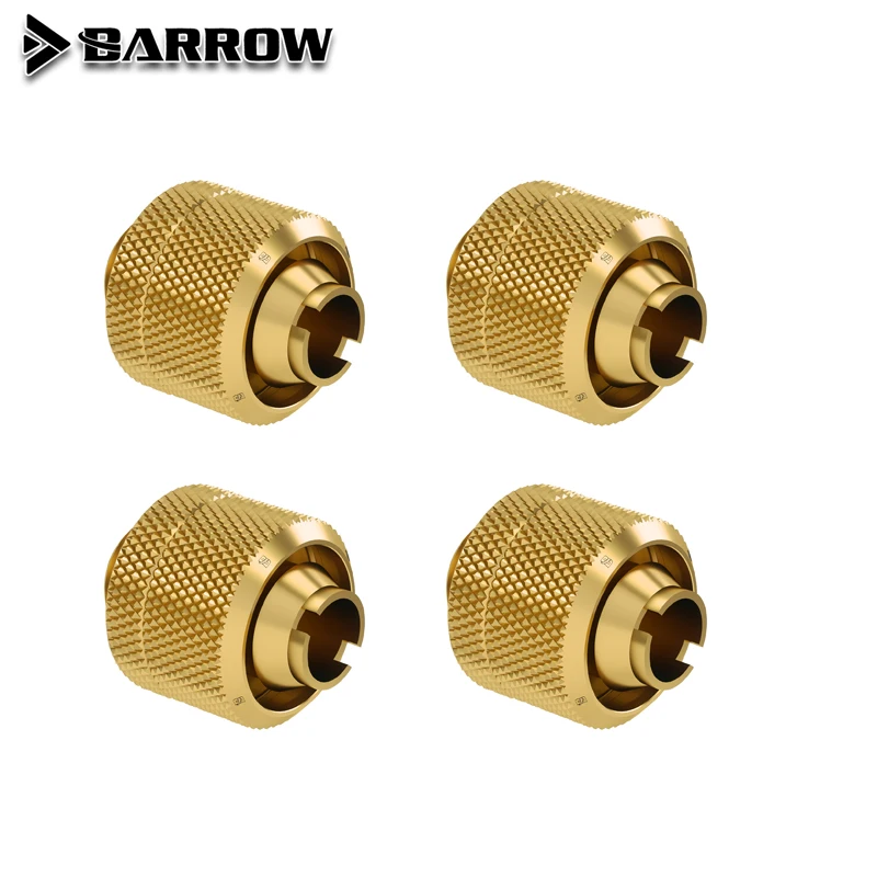 Barrow 4PCS  G1/4“ 10X13MM,10X16MM Hose Tube Hand Compression Fittings ,Soft Pipe Extend Connector For Computer Case ,THKN-3/8