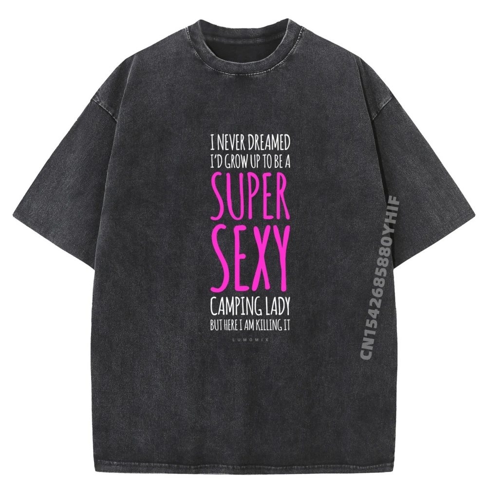 

Lumomix Campingfunny Camping Hoodie Super Sexy Camping Lady Camisas Basicas Hombre Fashionable and Trendy Washed Tops