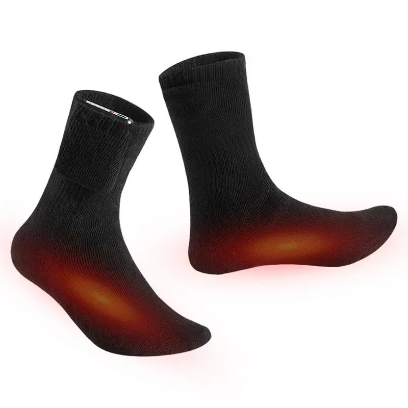 Heated Socks Winter Warm Snowmobile Skiing Heated Socks Cold Weather Heat Socks Outdoor Thermal Heated Foot Warmer Ski Sports