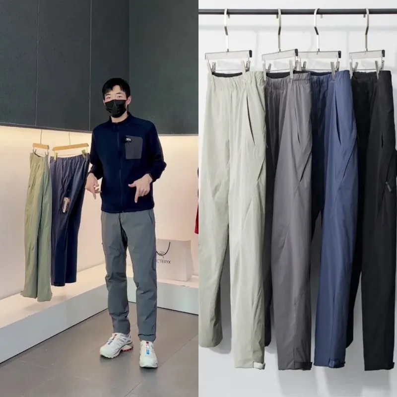 

Men's Winter Outdoor Lightweight Waterproof Fce Lined Thi Soft ell Busin Cotton Pants Straight Leg Casual Trousers