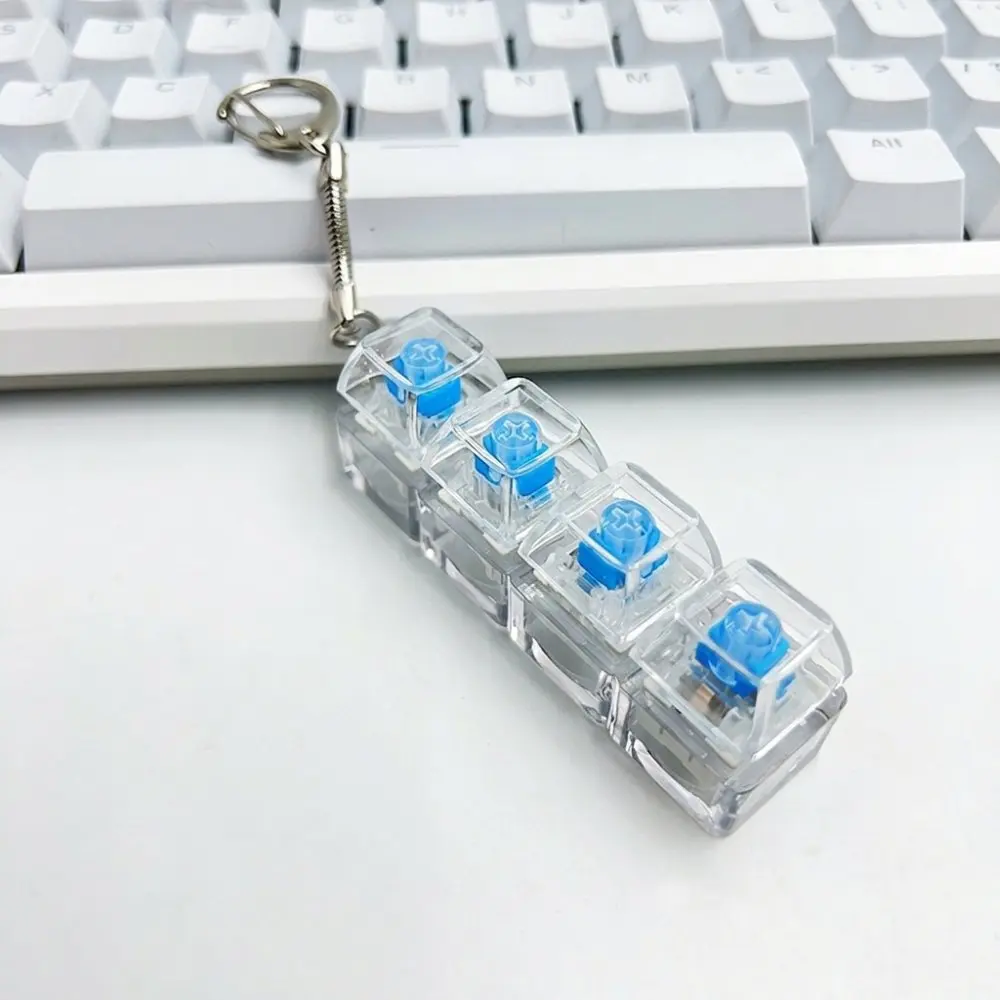 Durable Plastic Mechanical Switch Tester Keychain Stress Reducing Fidget Clicker Keyboard Enthusiast Gift Sensory Hand Toy