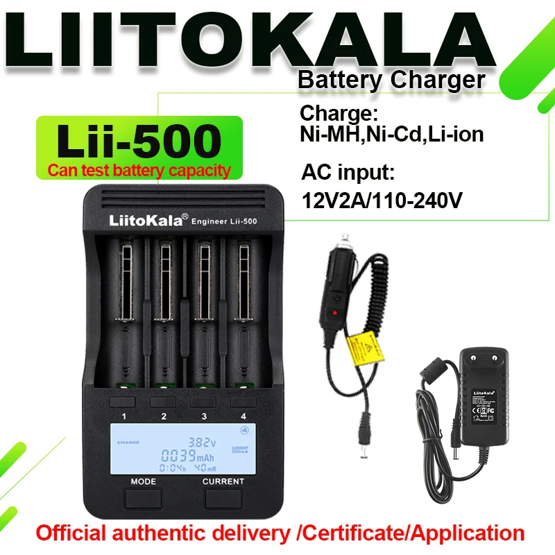 LiitoKala Lii-600 Lii-PD4 Lii-500 Lii-M4S 18650 26650 AA AAA Rechargeable battery charger