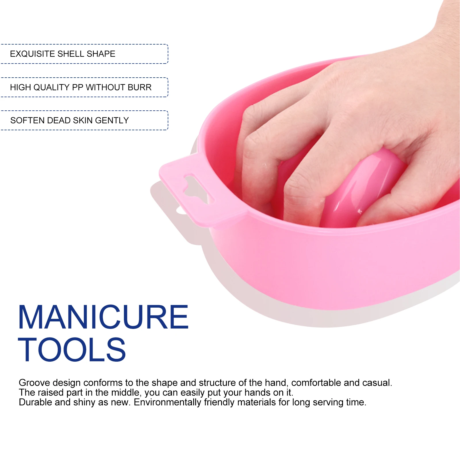 4 Stück Maniküre Einweichen Schüssel Hand Nagel Werkzeuge Farbentferner Weiß Polnisch Premium PP Material Lange Verwendung Handpflege Warmwasser Erweichen