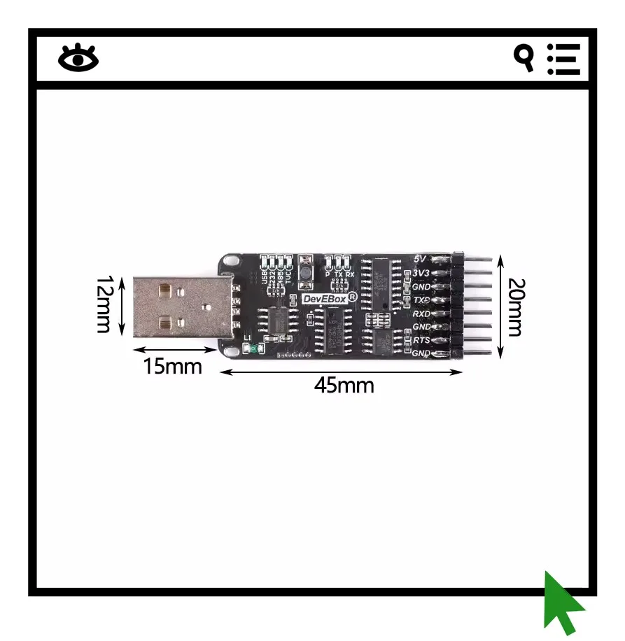 

(Многофункциональный) USB-конвертер CH340 CP2102 в TTL/RS485/RS232, полностью совместимый