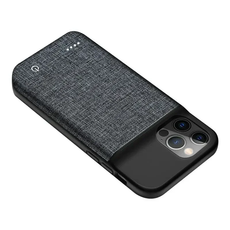 Funda con cargador de batería inteligente para iPhone 13, 14, 15 Pro Max, XR, XS Max 13, Mini batería externa portátil, cubierta de carga, batería externa