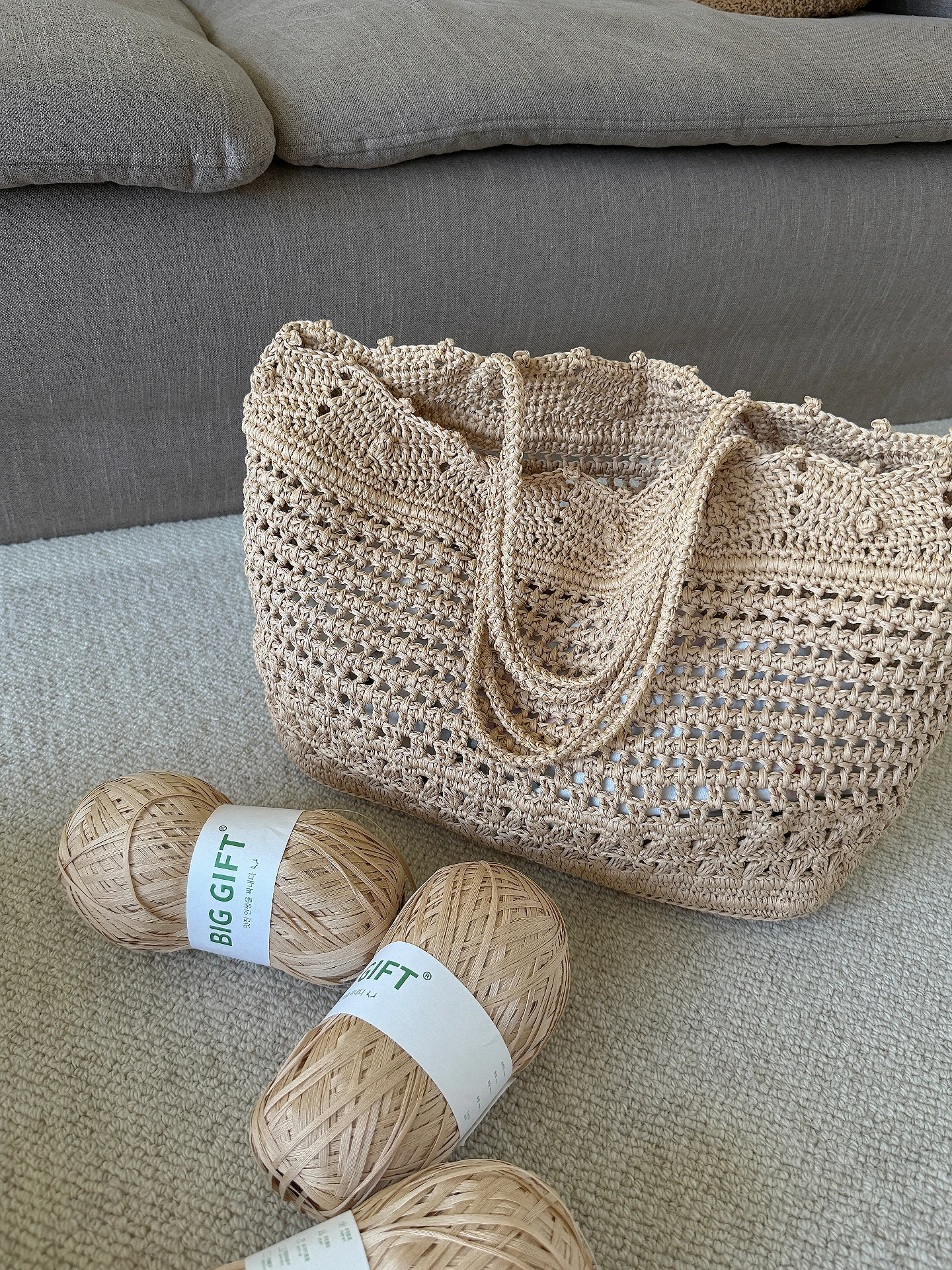 handmade-washed-cotton-yarn-diy-crochet-single-shoulder-bag-material-kit-french-garden-style-hook-needle-craft-kit