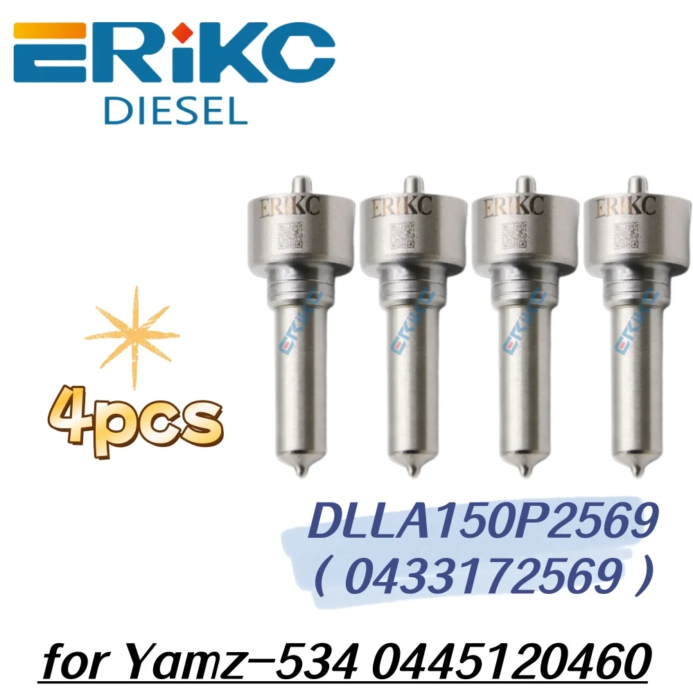 DLLA150P2569 Diesel Injector Nozzle Tip 0433172569 Common Rail Injectors DLLA 150P 2569 for Yamz-534 0445120460 0 445 120 460