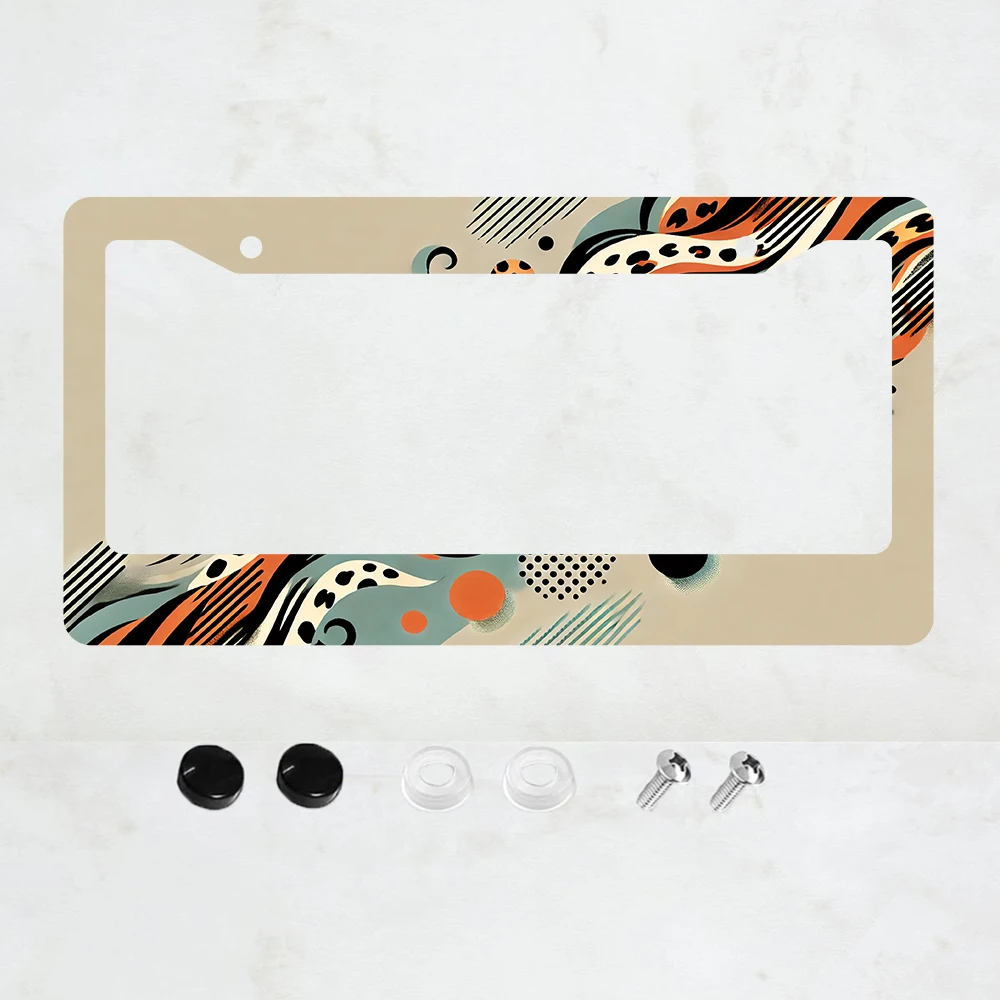 

Рамка для номерного знака из алюминия с леопардовым принтом, 1 шт. – стандартный размер США, декоративный кронштейн для автомобильного номерного знака, 2 отверстия для автодекора