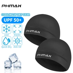 PHMAX High Quality Dark Headwear Bandana Cycling Sports Cold Cap Running Absorbent Breathable Hat Cycling Cap Thin Summer
