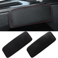 1Pc Suede Leather Car Knee Protective Pad Thickened Anti-collision Inside Knee Cushion Thigh Support Pads Interior Accessories