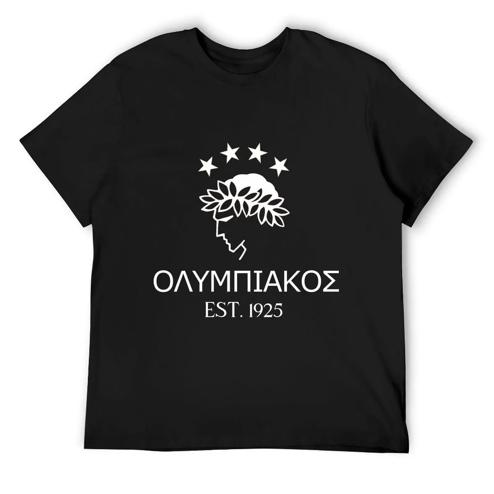 Olympiakos Greek White Sticker T-Shirt anime clothes animal prinfor boys funny t shirts men