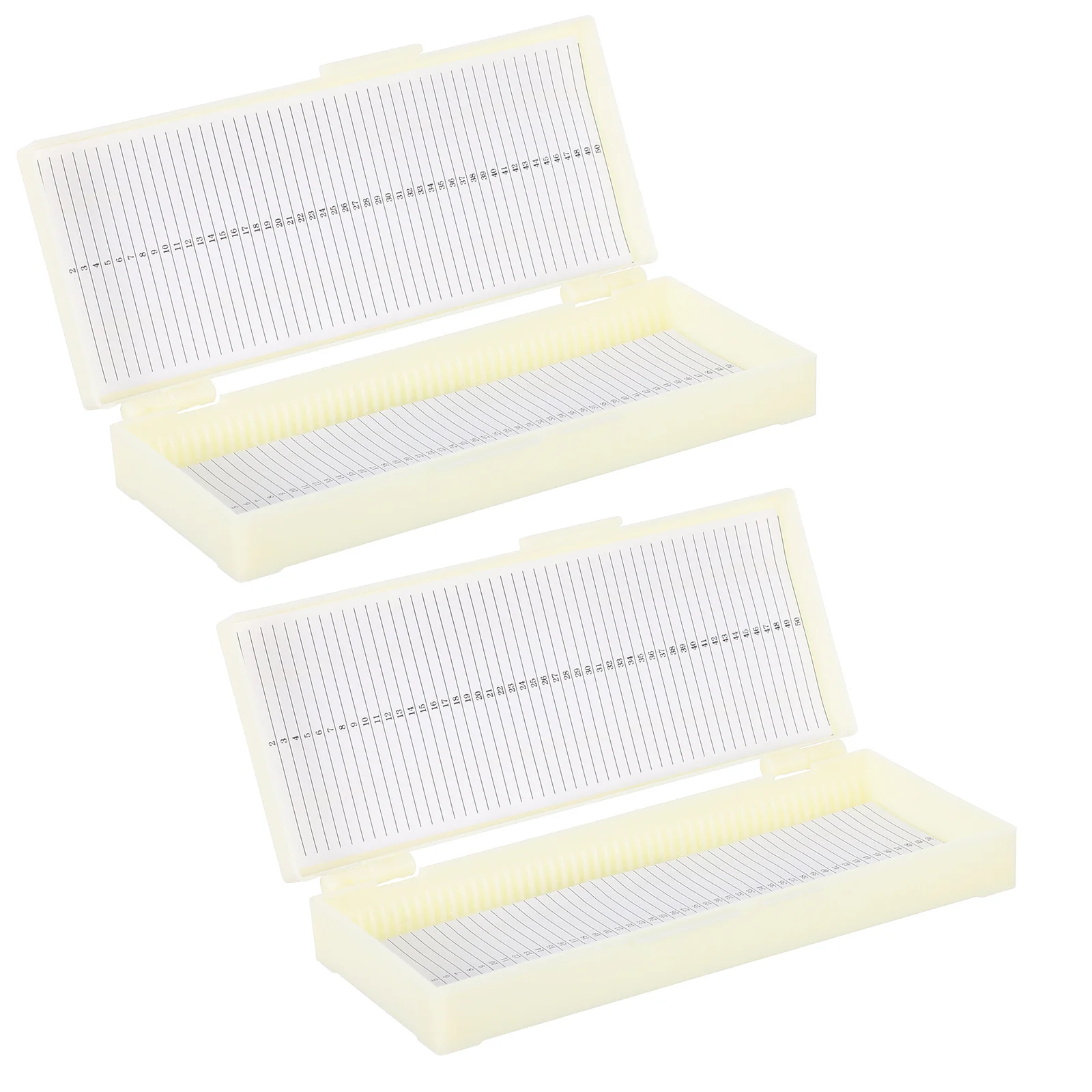 2 قطعة مجهر ABS ممتاز مع فتحات مرقمة مزلاج مشبك قوي تخزين متعدد الفتحات لتنظيم مساحة العمل في المختبر