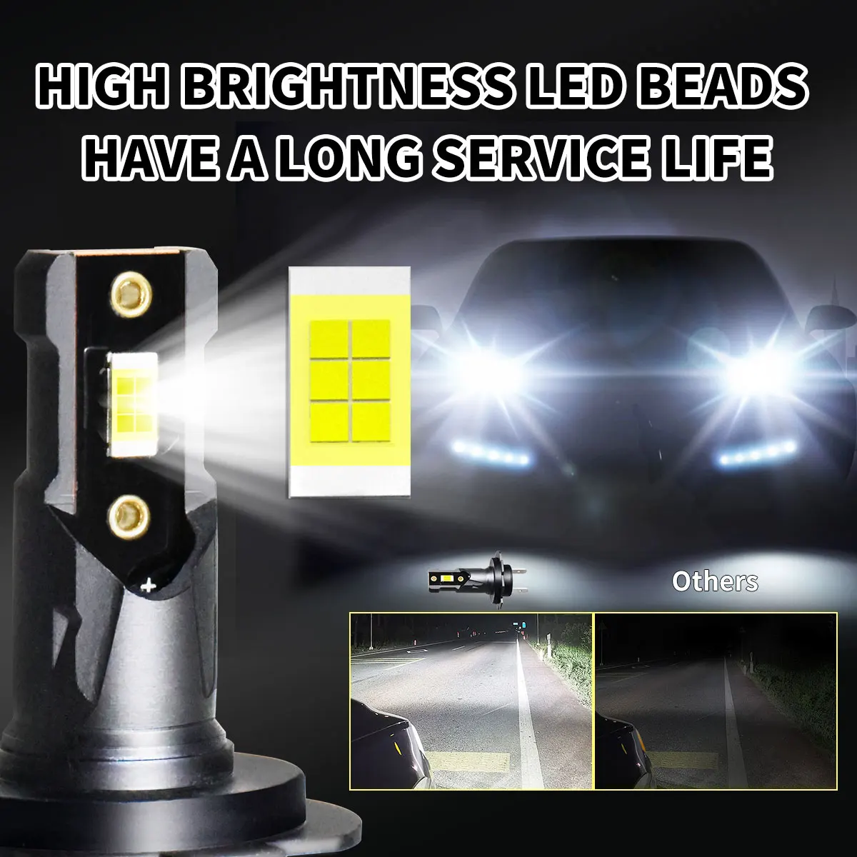 قوة كبيرة Canbus H7 H18 LED المصابيح الأمامية 25000LM التوصيل والتشغيل 1:1 استبدال لأضواء السيارة 6000K