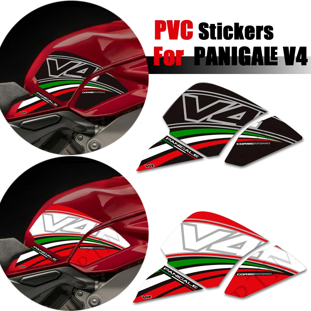 

V4S Motorcycle Stickers For Ducati PANIGALE V 4 S R V4R SP 1100 Tank Pad Grips Knee Kit Gas Fuel Oil Protector Decals