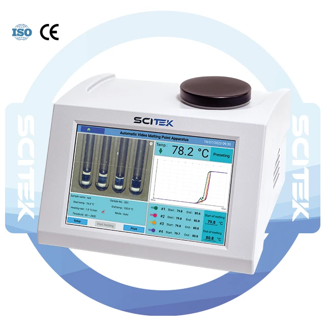 Melting-Point Apparatus 1/3 Capillary Position Capacity 7-inch Color LCD Display Screen  for Lab
