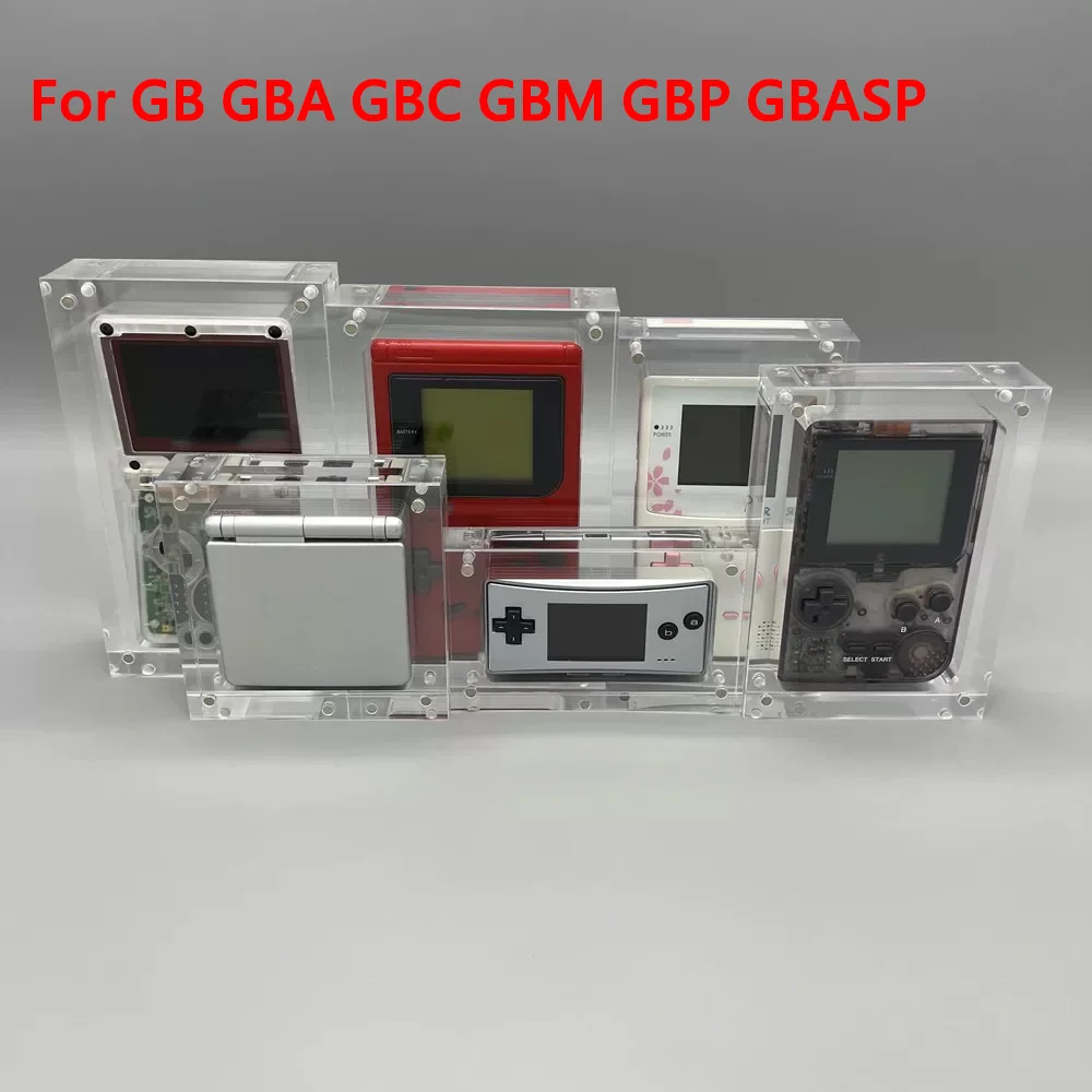 1pc Acrylic Box Display Protection Case For GB GBA GBC GBM GBP GBASP Game Console Box High Transparent Case