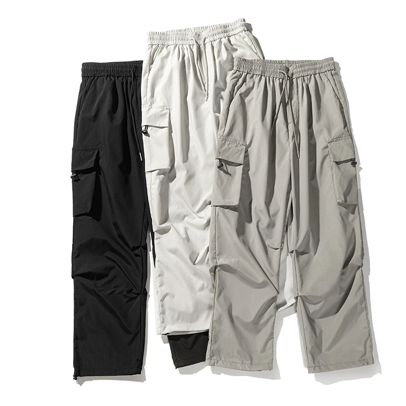 

Qui Dry мужские летние тонкие уличные функциональные ветровки брюки свободные повседневные длинные брюки для отдыха горной системы спецодежды