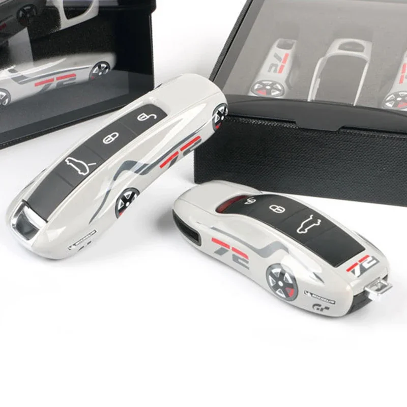 Neue Nr. 72 Racing Style Remote Key Cover Fall ersetzen fit für Porsche Cayenne Panamera Cayman Macan Boxster 971 9ya 718 911