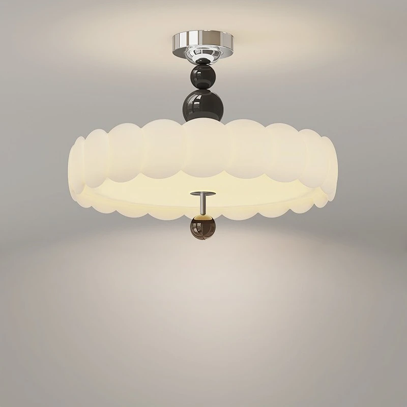 

French retro bedroom ceiling light medieval cream wind master bedroom study dining room light advanced sense LED net red lamp