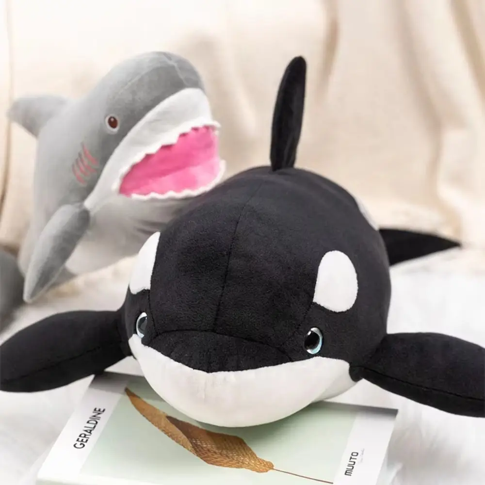 

Animal Cartoon Simulated Killer whale Dolls Collection Funny Great White Shark Plush Toys PP Cotton Kawaii Animals Plush Pillow