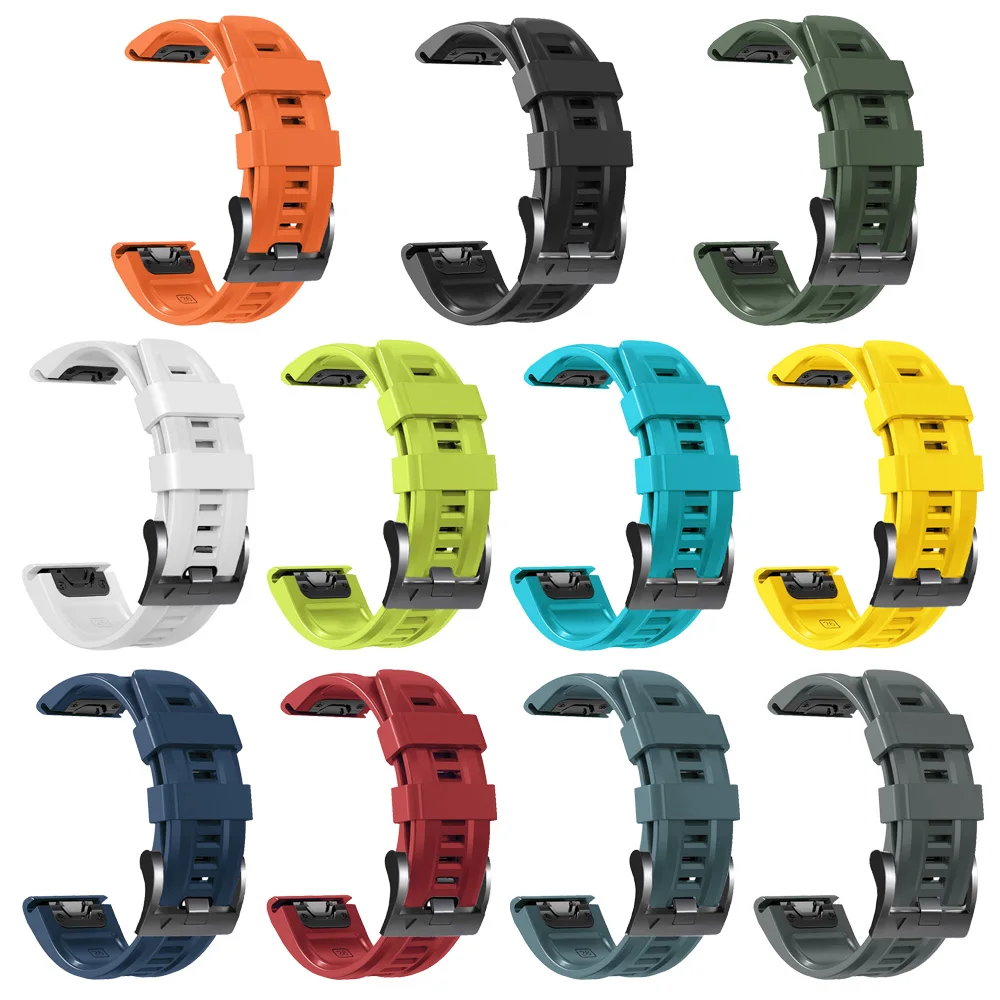 Silicone Quickfit Strap Bracelet For Garmin Fenix 7X 7 6X 6 Pro 5X 5 Plus 3 3HR 945 22mm 26mm Watch Band Epix Gen 2 Tactix Bravo