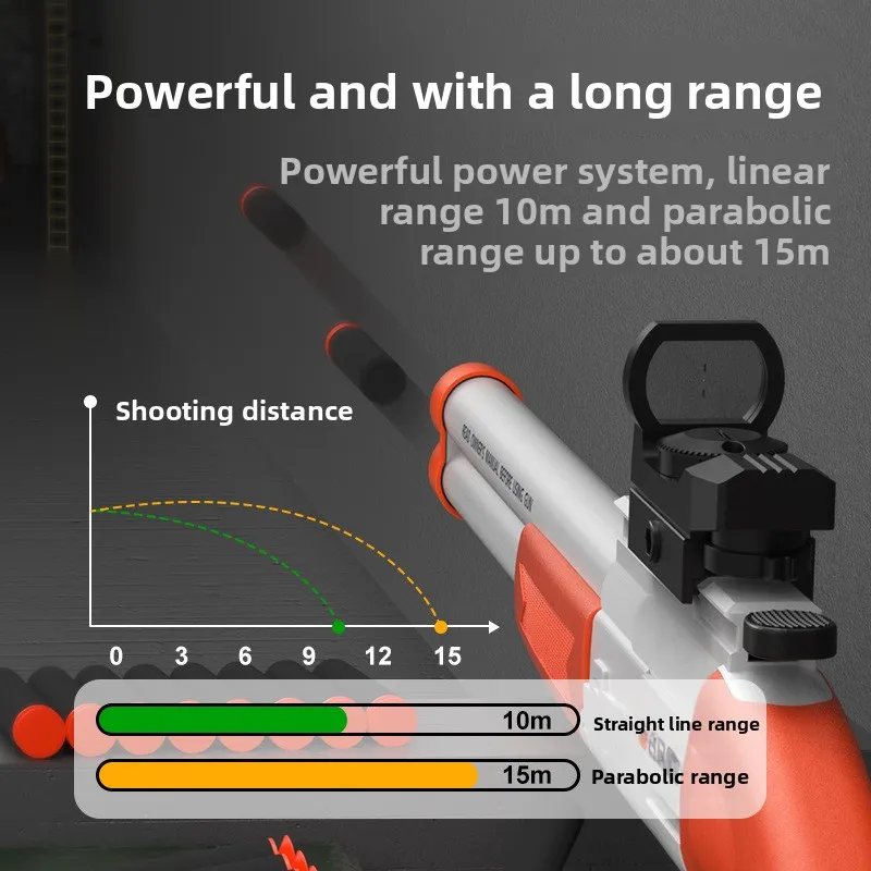 Toy Gun S686 Rifle Double Barreled Airsoft Launcher Dual Soft Bullets Outdoor Sports Game Pistola Shot Gun Weapon for Kids Gift