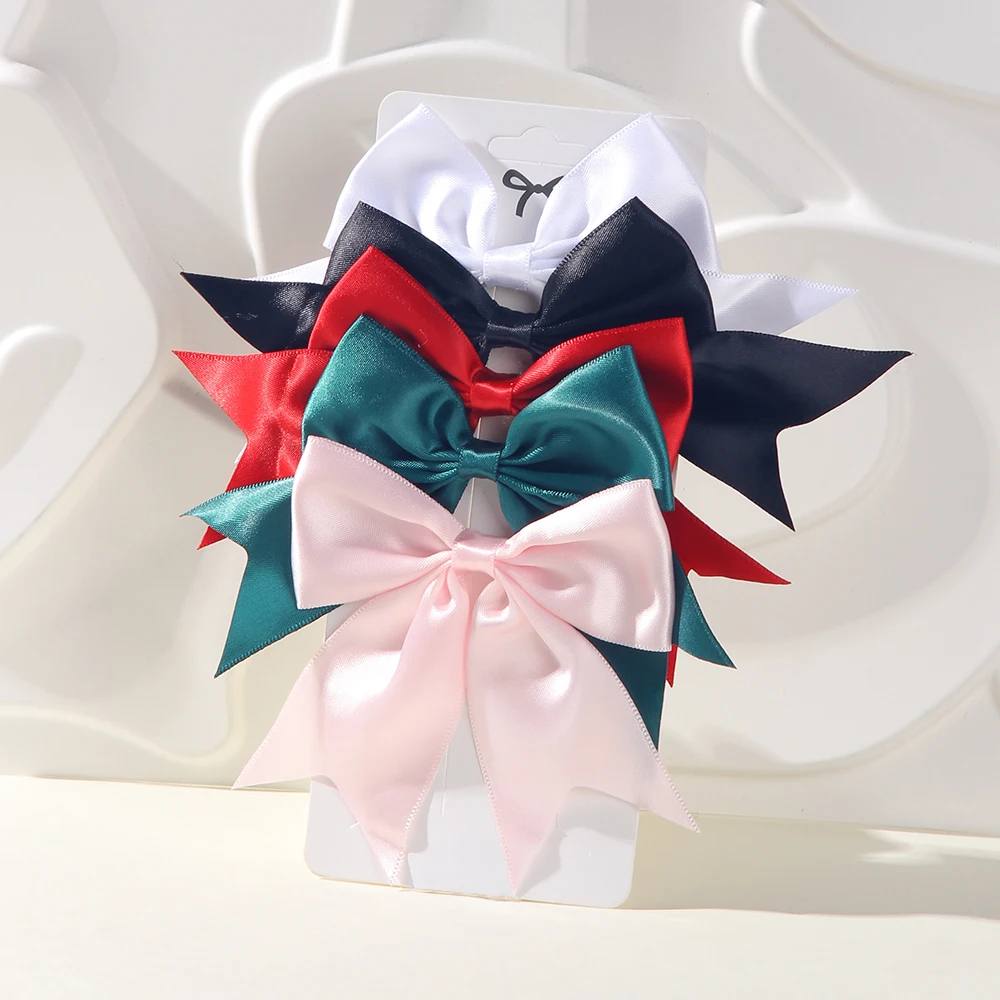5 pçs/set arcos feitos à mão grampo de cabelo meninas novo grampo de cabelo presente de natal novos crianças acessórios para o cabelo