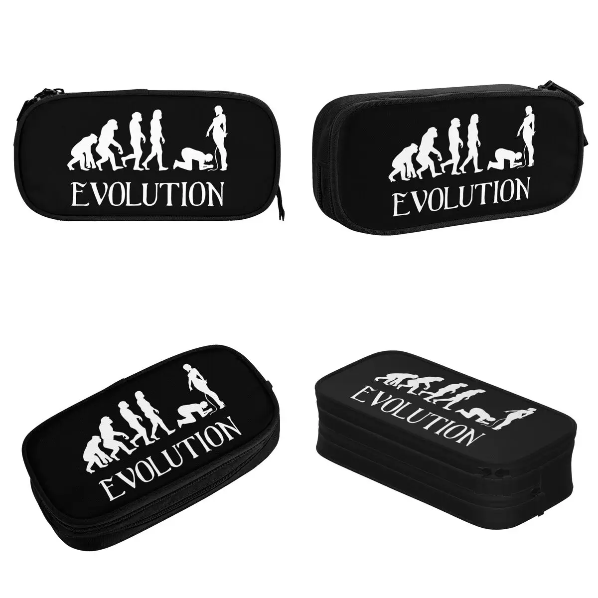 Femdom BDSM Evolution Fitted Scoop Pencil Cases Pencilcases Pen Holder for Student Large Storage Bag School Supplies Stationery