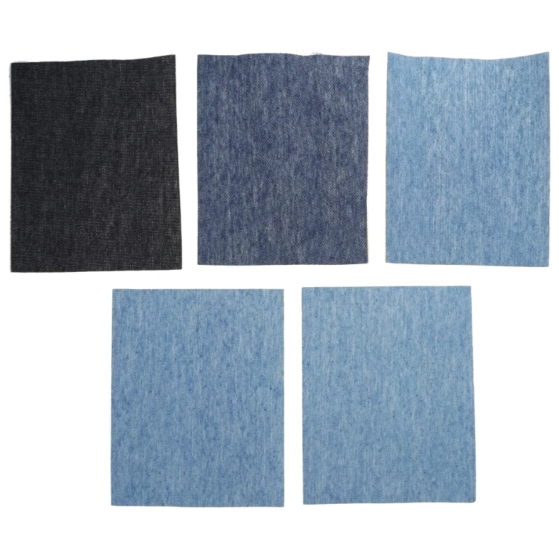 5/25 peças autoadesivas Jean Patches-Denim Patch Patch retangular elíptico