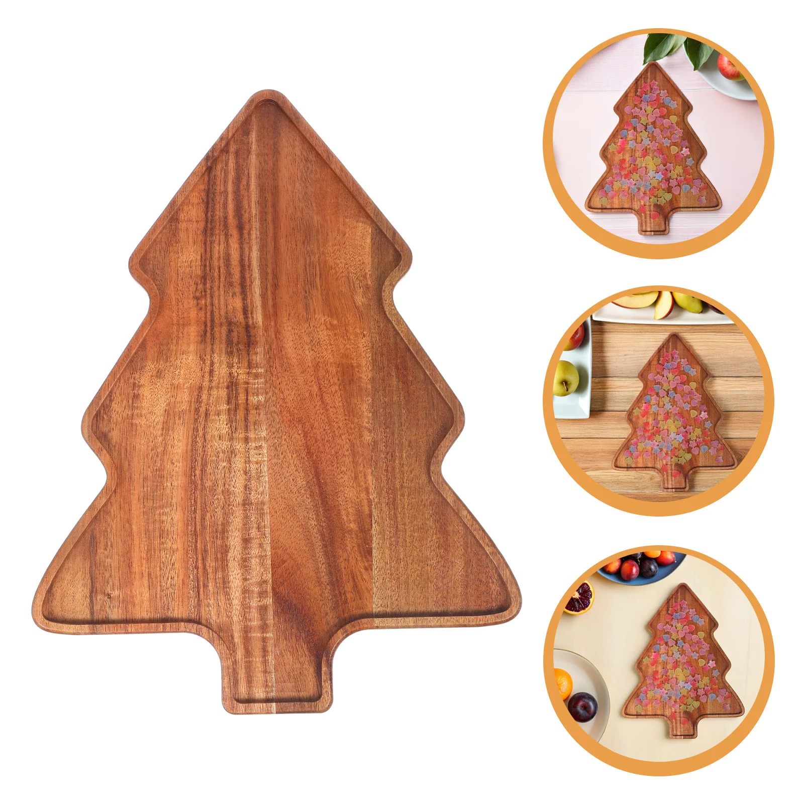 

Christmas Tree Serving Tray Acacia Wood Holiday Serving Platter Snack Dessert Candy Charcuterie Board Party Tree Tray